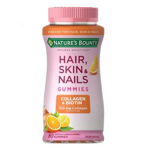 Nature's Bounty Hair,Skin,Nails Gummies 100MG Collagen & Biotin 80 Gummies
