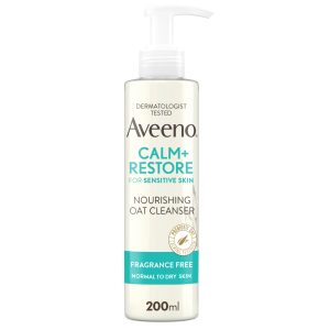 Aveeno Calm + Restore Nourishing Oat Cleanser, For Sensitive Skin